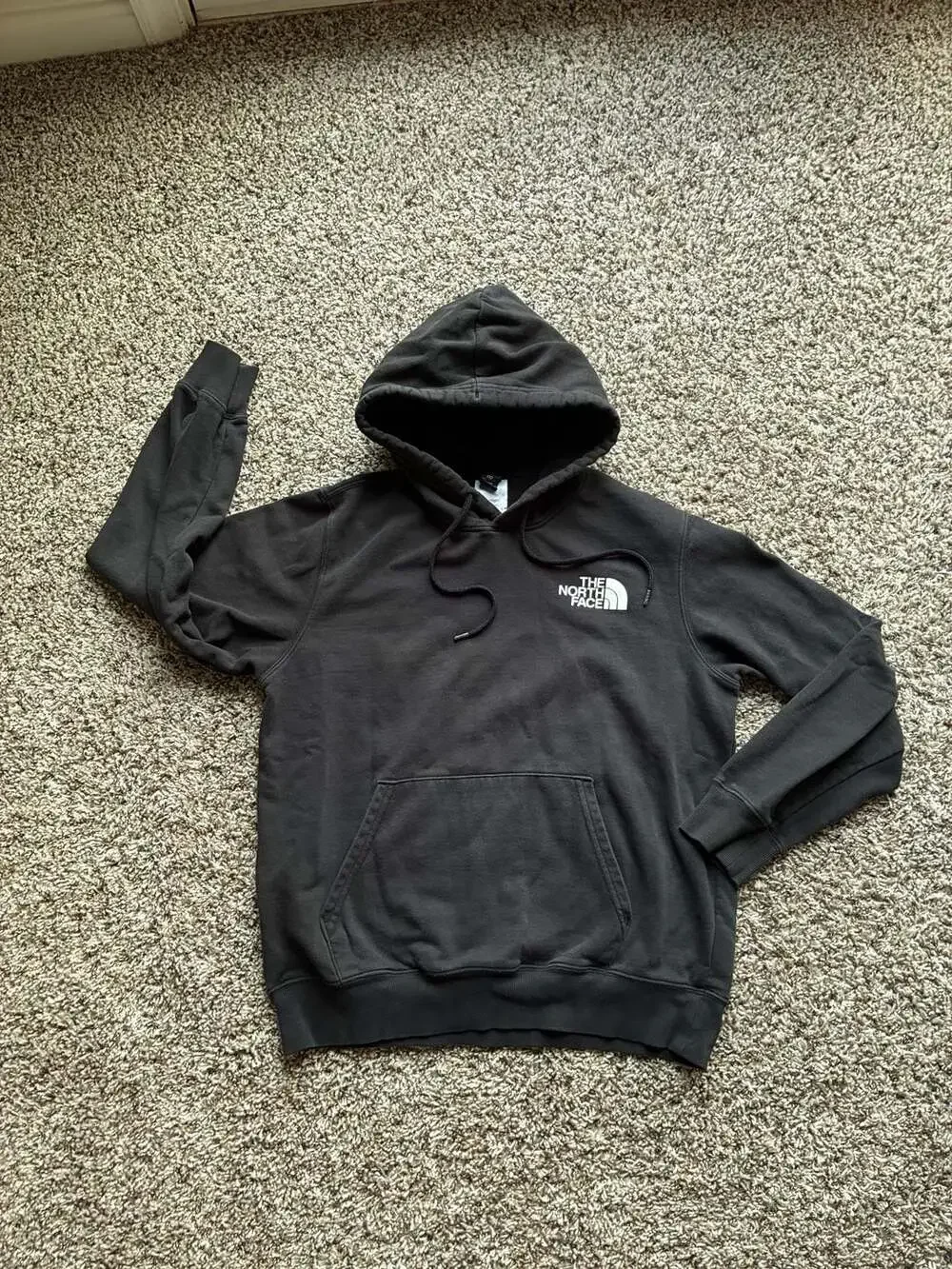 The North Face Circular Design Men's Pullover Hoodie Black with Logo Back Print